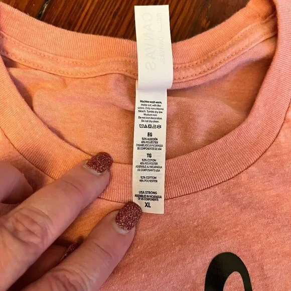 NEW Canvas "Teacher Off Duty" XL T-Shirt ShortโSleeved Black & PinkโNEW - Picture 5 of 10